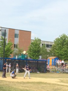 When senior catcher James Patti was healthy, the Lions relied upon his sharp defensive skills behind the plate. Photo by Liam O'Brien